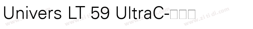 Univers LT 59 UltraC字体转换